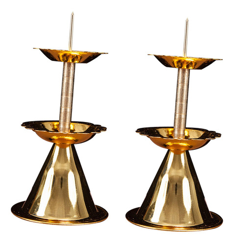 2x Candelabros Budistas Candelita Candelabro De Metal Para