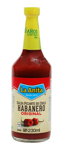 Aji Salsa Habanero Roja La Anita 230ml Lo Mejor De Mexico