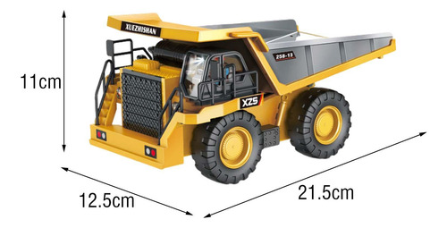 Camión Volquete Rc A Escala 1:24, 6 Canales, Modelo De