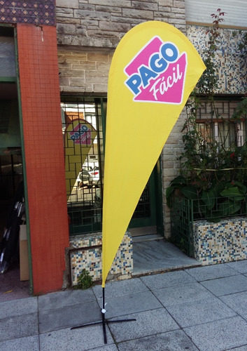 7 Fly Banners 2,50 M + Fly Impreso + Base Cruz + Bolsa P/a