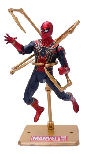 Figura Spiderman (hombre Araña) Traje Iron Spider De 16.5 