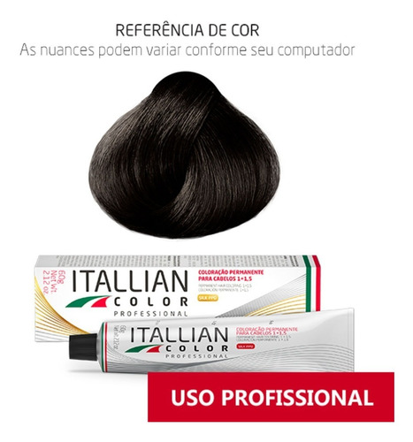 Coloração Itallian Color 60g Castanho 4 