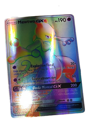 Carta Mewtwo Gx Arcoiris Secret Pokémon 