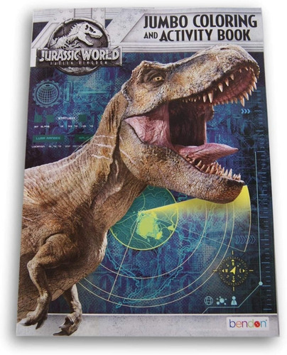 Jurassic World Jumbo, Libro Para Colorear Dinosaurios 64pa  