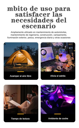 Lámpara Recargable Solar Linterna Camping Multiple Portátil