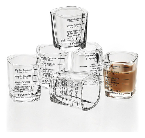 Ba 2 Vasos De Chupito Espresso Vasos De Medición Líquidos De