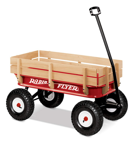 32 vagones De Acero Y Madera Todo Terreno Radio Flyer , Rojo