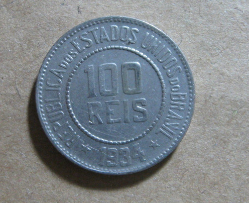 Ai#088 - Níquel - 100 Réis 1934 - S/fc