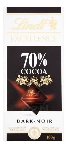 Chocolate Suizo Lindt Excellence 70% Cacao