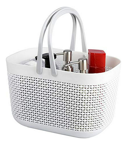 Organizador De Plástico Con Asas Compatible Con Baño Y Cocin