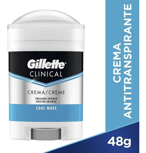 Antitranspirante Gillette Clinical Cool Wave Crema 48g