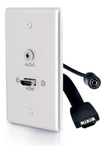 Hdmi Y Audio Pasan A Traves Single Gang Placa De Pared   