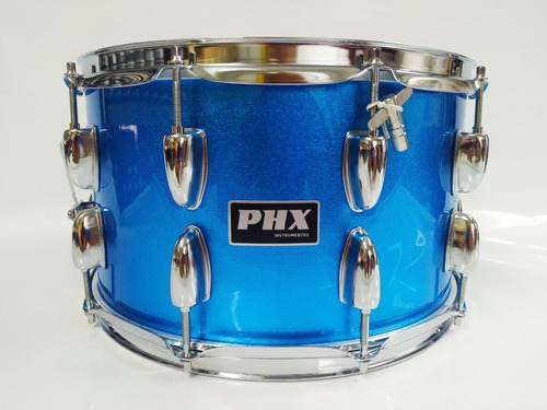 Caixa De Bateria 14x8 Phx 580 Azul Celeste Com 10 Afinações Cor do casco Azul-celeste