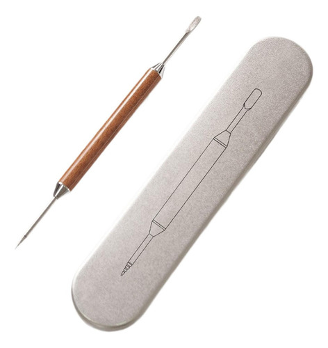 Pluma Para Tallar Café Latte Art Pen Con Caja De Hierro