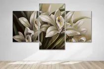 Comprar Cuadro Triptico Decorativo Moderno 130x80\u002F147x80cm Flores