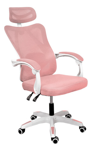 Silla De Oficina Estudio Gerencial Gamer Malla Mesh T18 Rosa