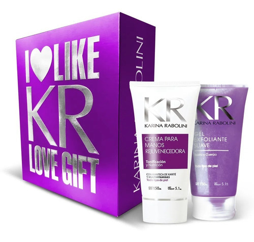 Karina Rabolini Kr Set I Love Gift Violeta Crema + Gel 