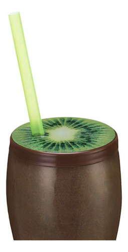 Copo Fruta Kiwi Com Canudo 650 Ml