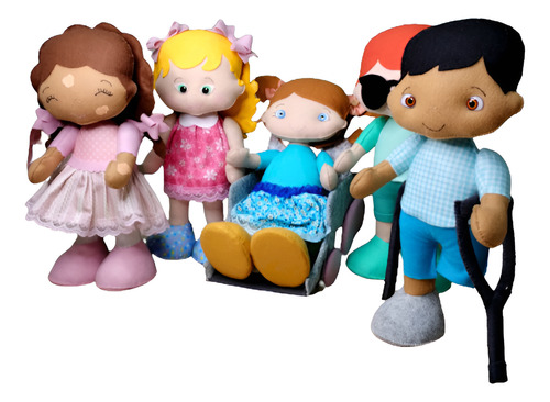 03 Bonecos Educativos Inclusão Altista Símbolo Do Autismo