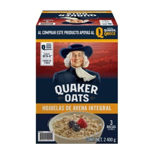 Avena Quaker Oats 3 Pzas De 800 G C/u - 4 Cajas