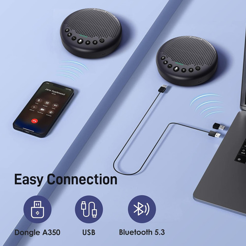 Altavoz De Conferencia Emeet Luna Plus Con 8 Micrófonos, Cap