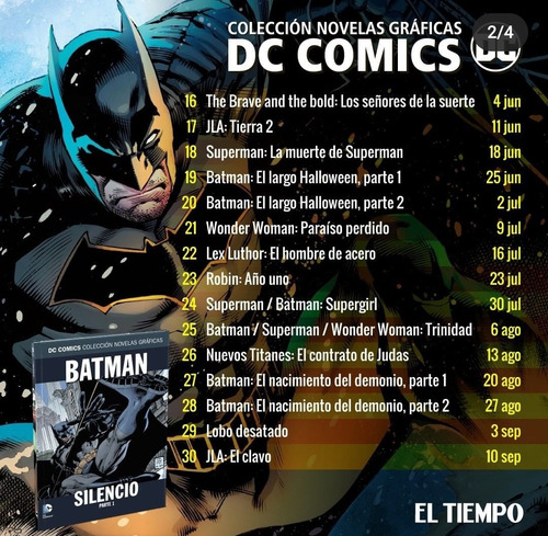 Imagen 3 de 5 de Colección Novelas Gráficas Dc Comics El Tiempo (20 Tomos)