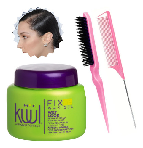 Gel Para Peinar Kuul Fix Me Wax Gel 270ml + Peines 