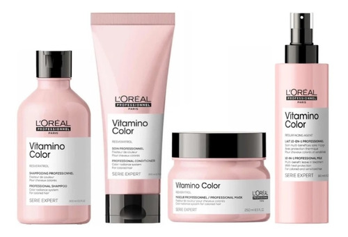 Shampoo 300ml+conditioner+ Mask+ Spray Vitamino Color Loreal