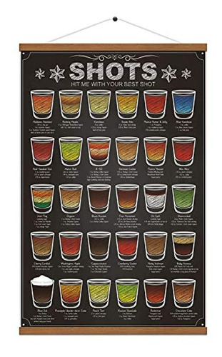 Weroute 30 Shots Mixology Canvas Print Poster Cocktail