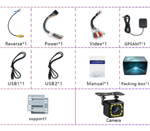 Lebeeaudio 7 Pulgadas Coche Estereo Android Gps Doble Din Con Camara Mirrorlink 32g ROM