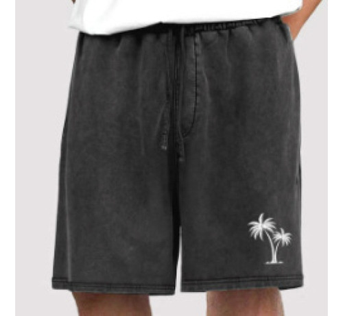 Pantalones Cortos De Algodón Para Hombre, Cintura Elástica C