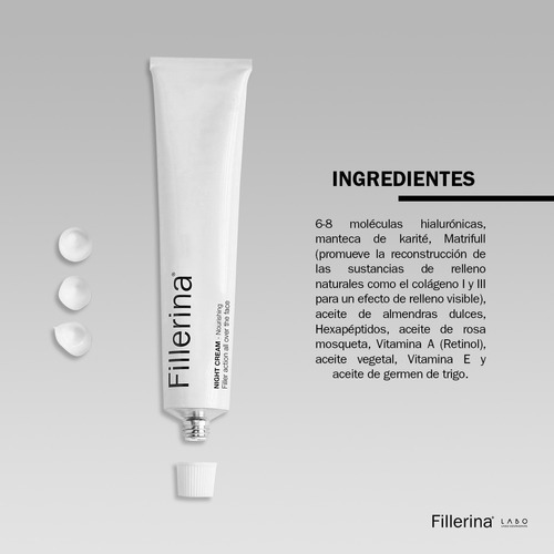 Crema De Noche Fillerina Humectante Anti Arrugas Grado 1 Tipo De Piel Todo Tipo De Piel