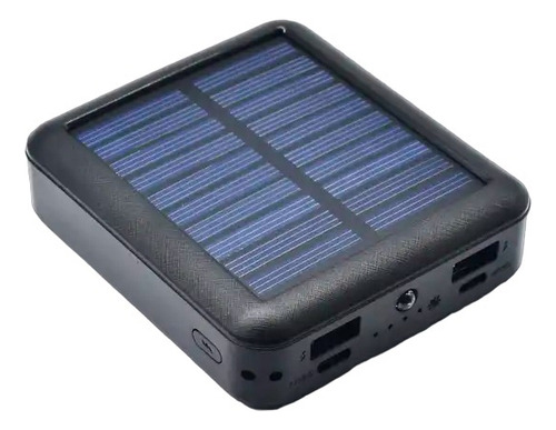 Cargador Portátilde Energía Solar 4 En 1 Color Negro
