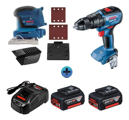 Combo Bosch Taladro Perc Gsb 18v-50b + 2 Bat + 1 Herramienta