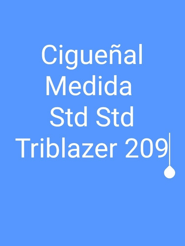 Cigueñal Triblazer 209 Y 139 Medida Std Std