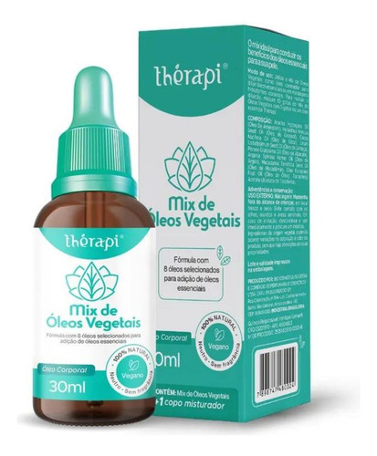 Mix De Óleos Vegetais Corpo Rosto Cabelos Therapi 30 Ml
