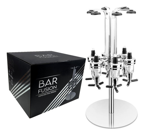 Kit 2x Porta Bebidas Giratório Dosador Whisky 6 Garrafas 1l