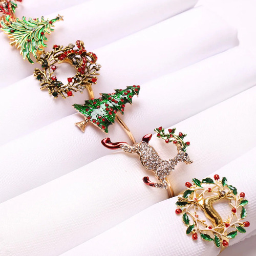 9 Servilleteros Navideños, Anillos Porta Servilletas Para Va