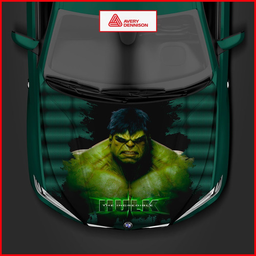 Vinil Para Cofre Automotriz Avery Increible Hulk - 150x175cm