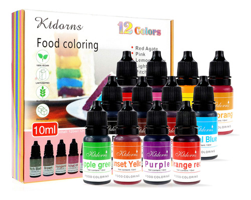 Colorante Para Alimentos, Kit De Variedad De Liquidos Para C
