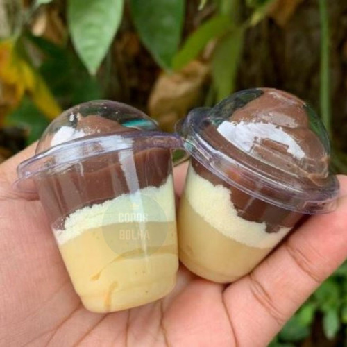 120 Mini Copo Tampa Bolha 25 Ml Verrine P/ Festa E Casamento