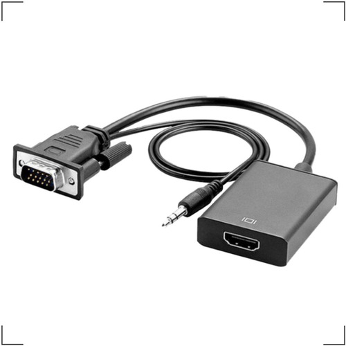 Imagem 1 de 5 de Conversor Vga X Hdmi Com Cabo P2 E Usb.