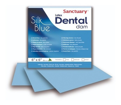 Goma Dique Silk Blue Sanctuary Azul 6x6