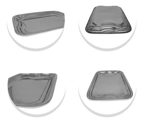 Imagem 6 de 7 de Bandeja Inox Retangular 38cm Bandeja Cafe Manha E Para Doces