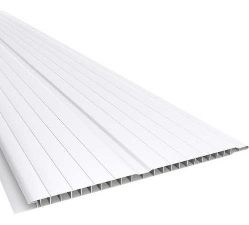 Forro de PVC rizado blanco, regla de 2,50 metros