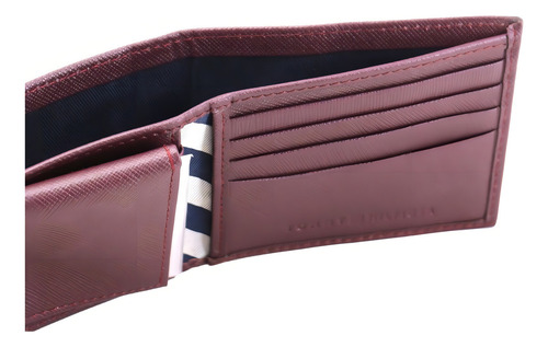 Billetera Tommy Hilfiger 31tl22x019 Color Bordó - 4.5cm