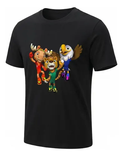 Camiseta Mascotes Copa Do Mundo Fã Coleção Adulto Infantil