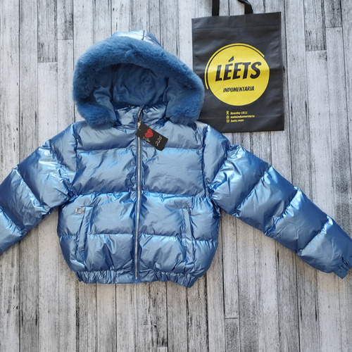 Campera Puffer Metalizada Importada 