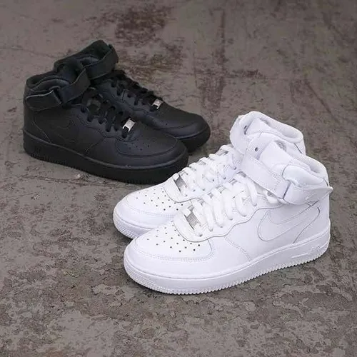 Tenis nike air force negro con blanco hotsell