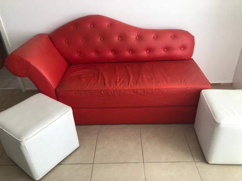   Sofá, Muebles Diván Minimalista  Moderno Rojo 3 Puestos 